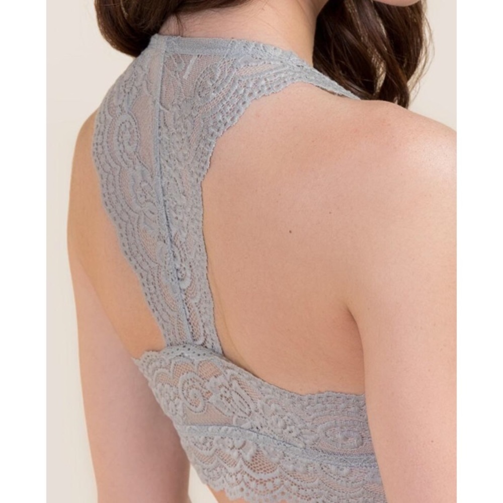 Gray Lace Bralette